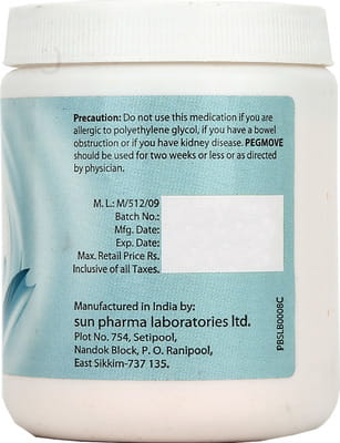 Pegmove Jar Of 121.1gm Oral Solution Powder