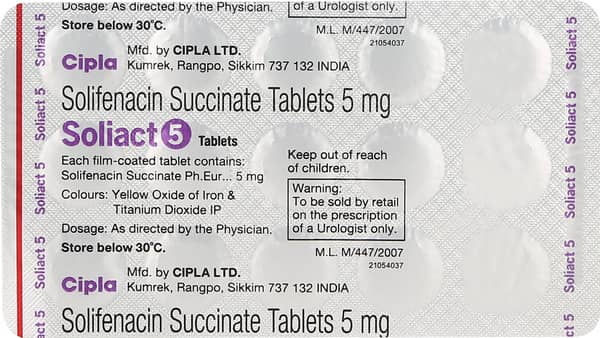 Soliact 5mg Strip Of 15 Tablets