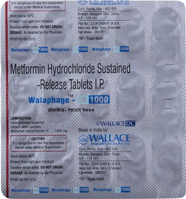 Walaphage Sr 1gm Strip Of 15 Tablets