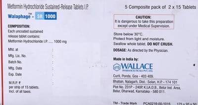 Walaphage Sr 1gm Strip Of 15 Tablets