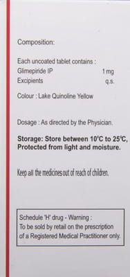 Glimisave 1mg Strip Of 15 Tablets