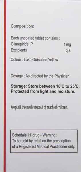 Glimisave 1mg Strip Of 15 Tablets