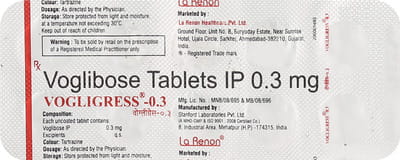 Vogligress 0.3mg Strip Of 10 Tablets
