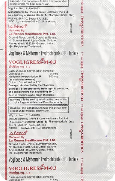 Vogligress M 0.3Mg Strip Of 10 Tablets