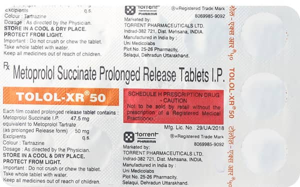 Tolol Xr 50mg Strip Of 15 Tablets