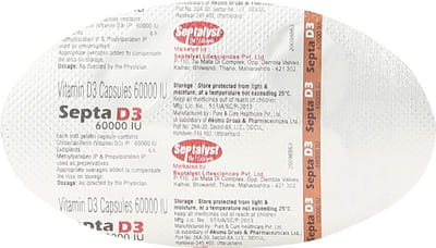 Septa D3 60k Strip Of 4 Capsules