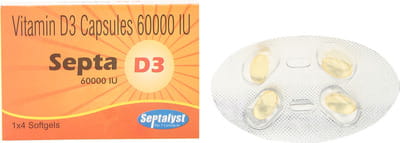 Septa D3 60k Strip Of 4 Capsules