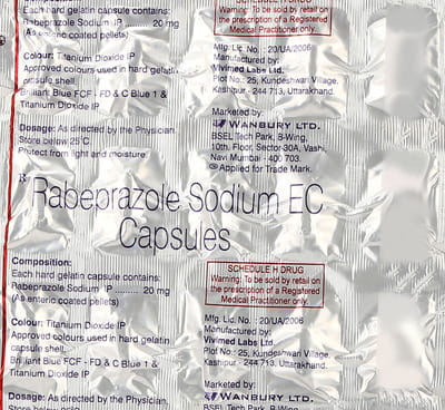 Rabiplus 20mg Strip Of 15 Capsules