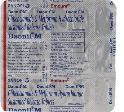 Daonil M Strip Of 15 Tablets