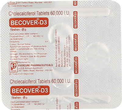 Becover D3 Strip Of 4 Tablets