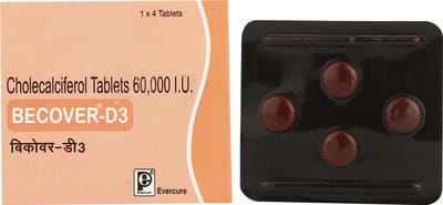 Becover D3 Strip Of 4 Tablets