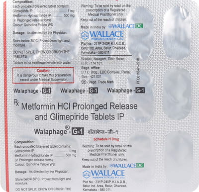 Walaphage G 1mg Strip Of 15 Tablets