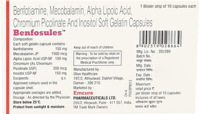 Benfosules Strip Of 10 Capsules