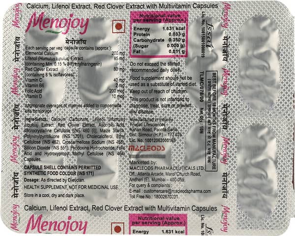 Menojoy Strip Of 10 Capsules