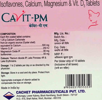 Cavit Pm Strip Of 15 Tablets