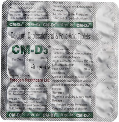 Cm D3 Strip Of 15 Tablets