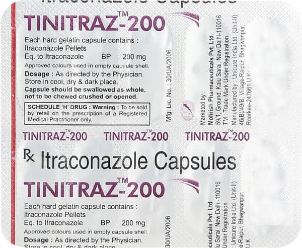 Tinitraz 200mg Strip Of 10 Capsules
