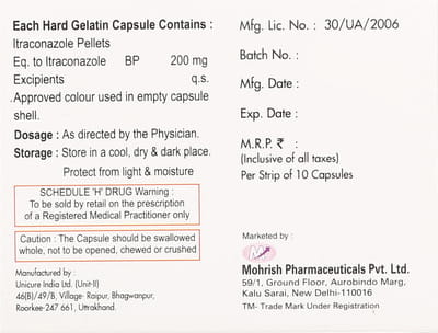 Tinitraz 200mg Strip Of 10 Capsules