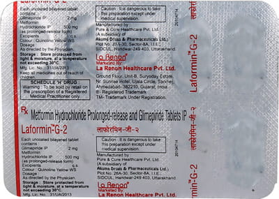 Laformin G 2mg Strip Of 10 Tablets