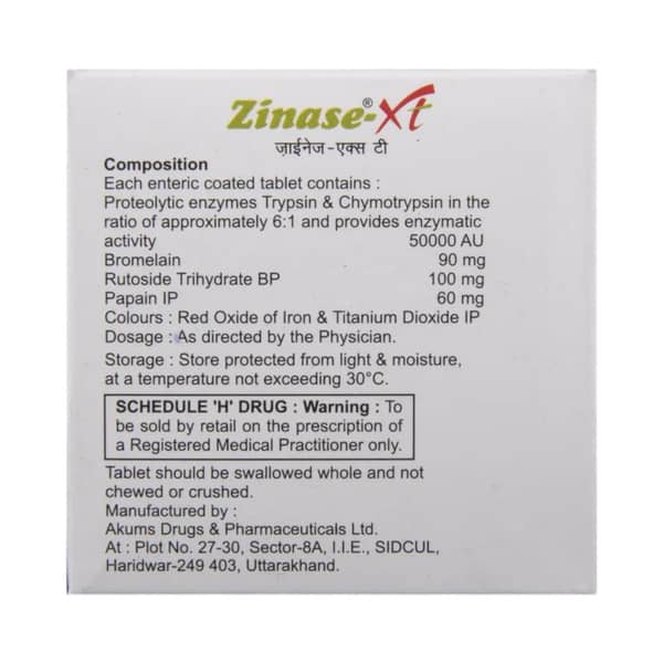 Zinase Xt Strip Of 10 Tablets