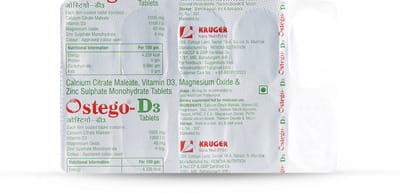 Ostego D3 Strip Of 10 Tablets