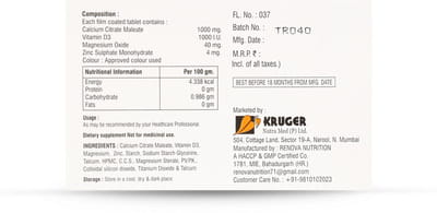 Ostego D3 Strip Of 10 Tablets