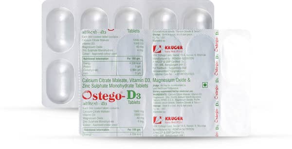 Ostego D3 Strip Of 10 Tablets