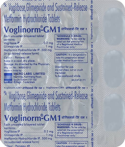 Voglinorm Gm 1mg Strip Of 15 Tablets