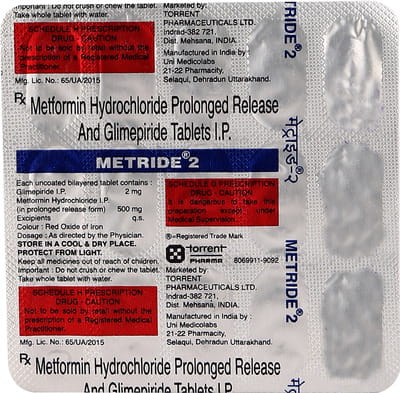 Metride 2mg Strip Of 15 Tablets