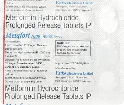 Metafort 1gm Strip Of 15 Tablets
