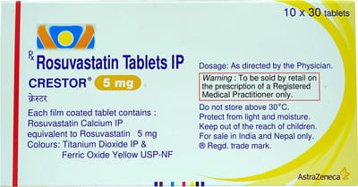 Crestor 5mg Strip Of 30 Tablets