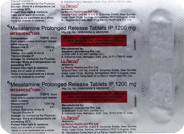 Mesahenz 1200mg Strip Of 10 Tablets