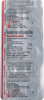 Novastat Gold Strip Of 10 Tablets