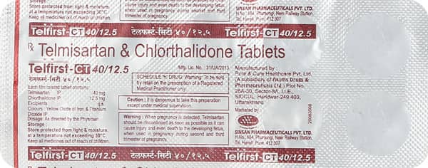 Telfirst Ct 40/12.5Mg Strip Of 10 Tablets