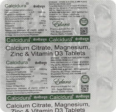 Calcidura Strip Of 15 Tablets