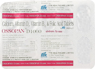 Ossopan D 1000 Strip Of 10 Tablets