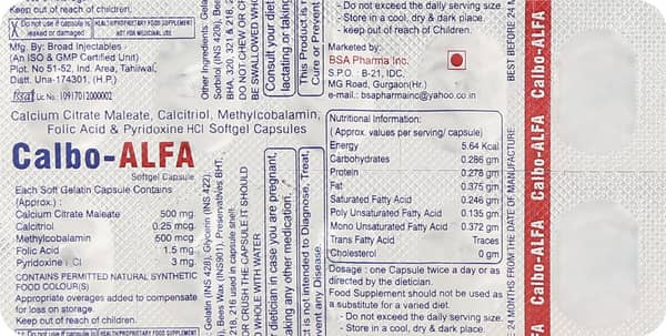 Calbo Alfa Strip Of 10 Capsules