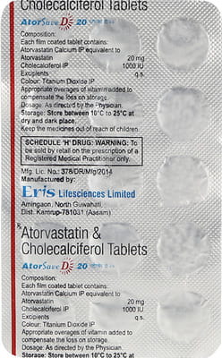 Atorsave D 20mg Strip Of 15 Tablets