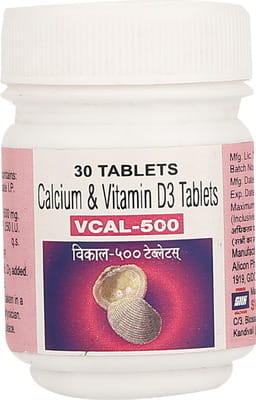 Vcal 500mg Bottle Of 30 Tablets