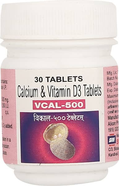 Vcal 500mg Bottle Of 30 Tablets