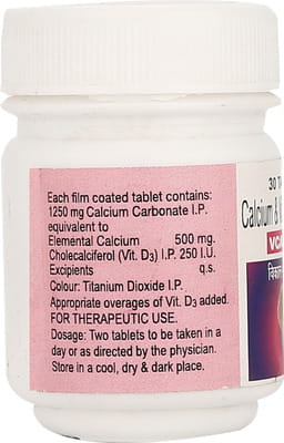 Vcal 500mg Bottle Of 30 Tablets
