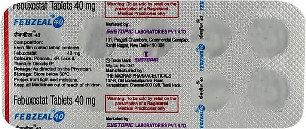 Febzeal 40mg Strip Of 10 Tablets