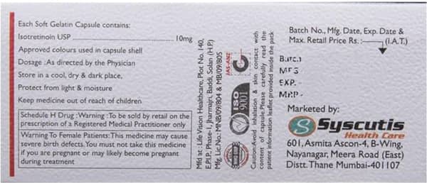 Systroin 10mg Strip Of 10 Capsules