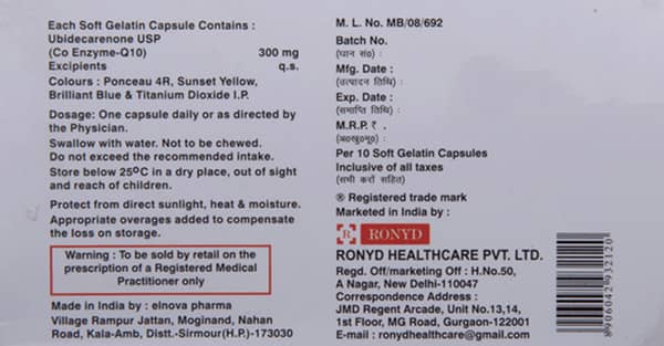 Vaio Q 300Mg Strip Of 10 Capsules