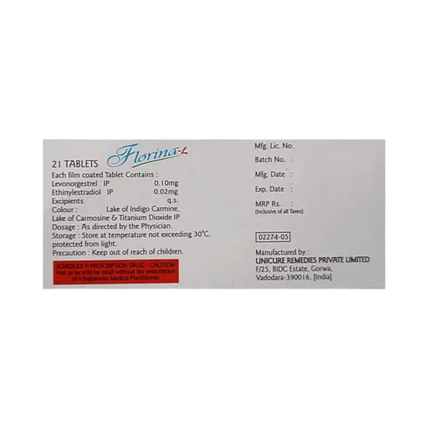 Florina L Strip Of 21 Tablets
