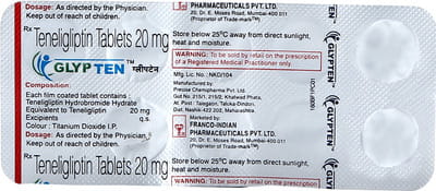 Glypten 20mg Strip Of 10 Tablets