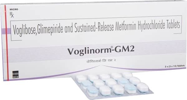 Voglinorm Gm 2mg Strip Of 15 Tablets