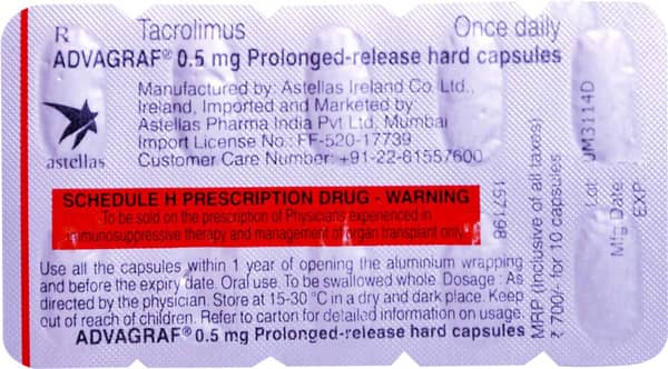 Advagraf 0.5mg Strip Of 10 Capsules