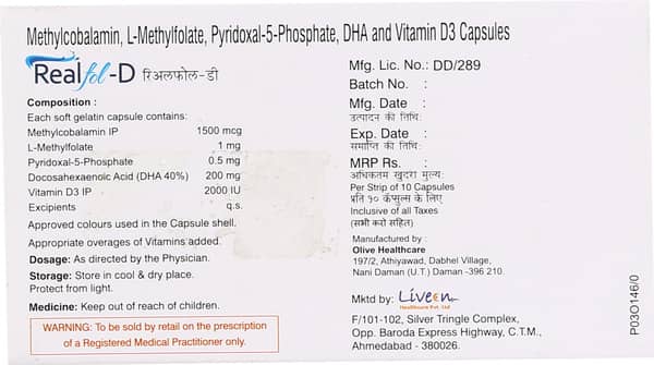 Realfol D Strip Of 10 Capsules