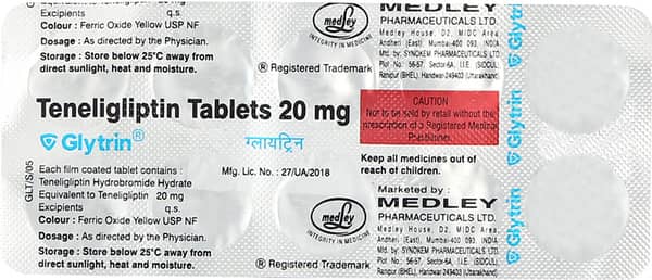 Glytrin 20mg Strip Of 10 Tablets